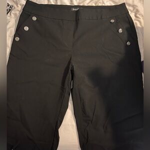 Black Pants with Silver Button Accents